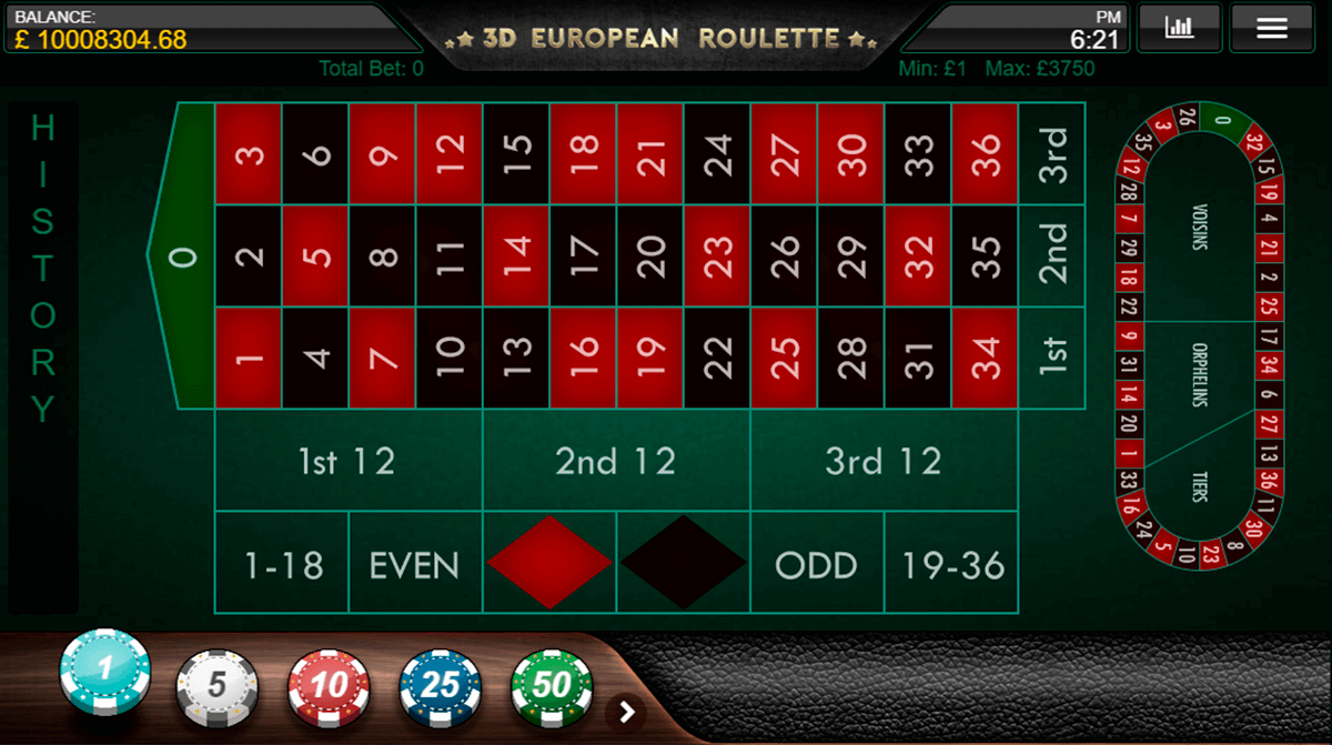 3d european roulette iron dog 1 