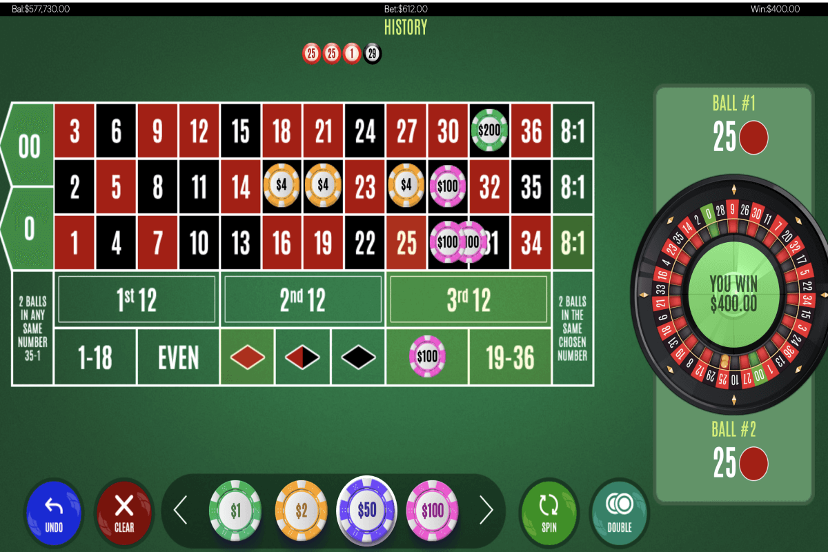 American Double Ball Roulette flipluck screenshot 