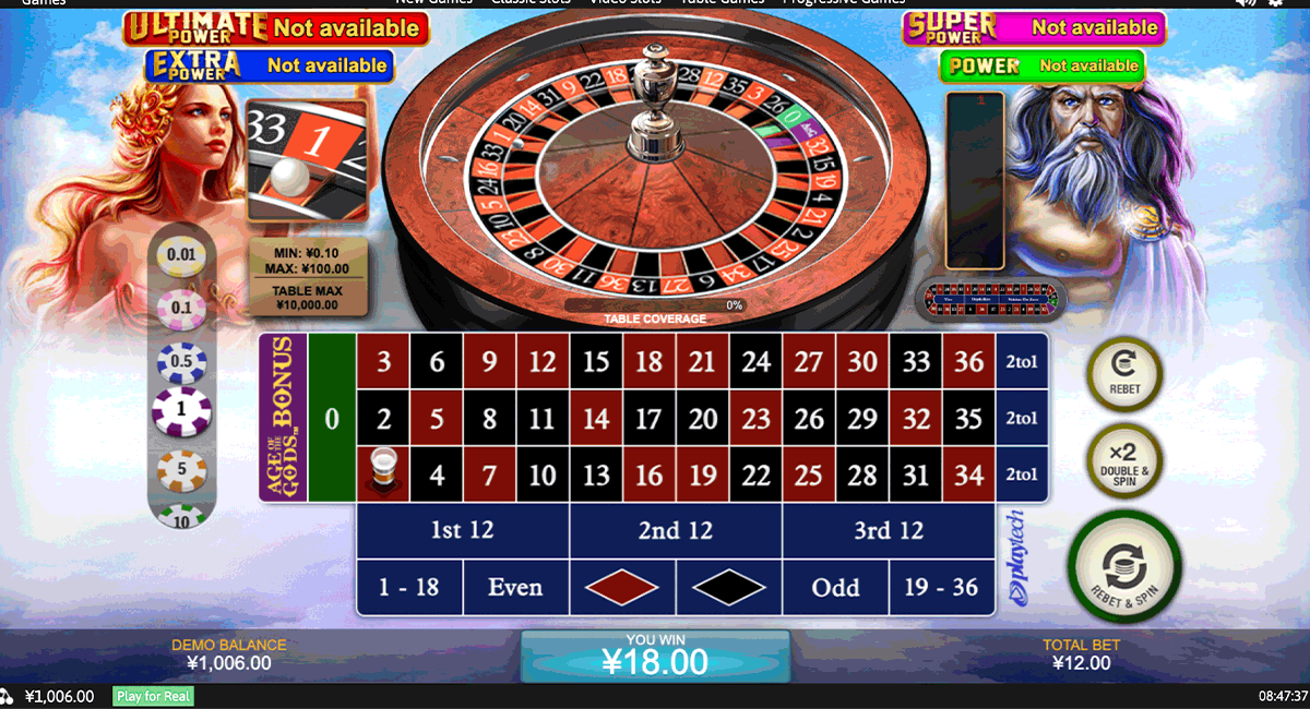 age of the gods roulette playtech 