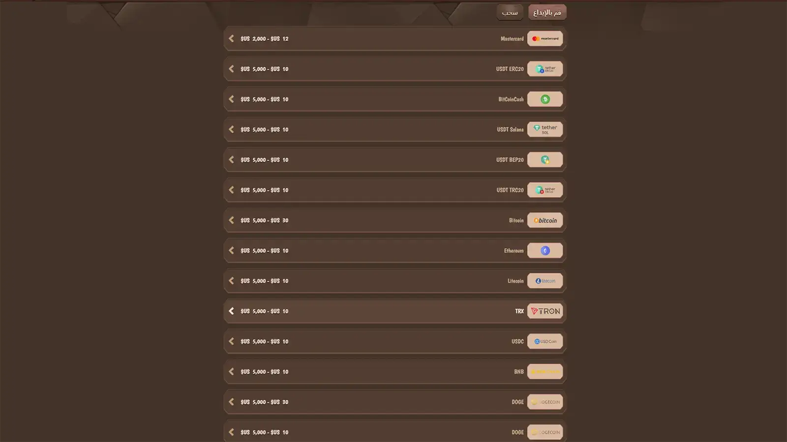 StoneVegas Casino Payment Methods in Arab Countries